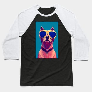 Polygon Dog in Sunglasses No. 1 Baseball T-Shirt